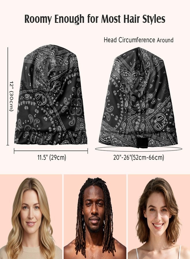 YFONG Mulberry Silk Hair Bonnet for Sleeping Women Men, Real Silk Lining, Not Satin, Stay On All Night Sleep Bonnet with Adjustable Strap for Curly Short Long Fine Hair, Black - Image 5